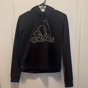 Adidas Women’s Black Climawarm Pullover Hoodie with Logo - Size XS